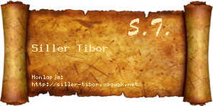 Siller Tibor névjegykártya